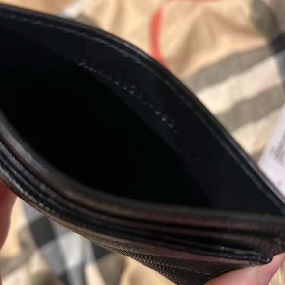 YVES SAINT LAURENT CAVIAR LEATHER BLACK CARD HOLDER WITH BLACK METAL YSL LOGO - Picture 5 of 6